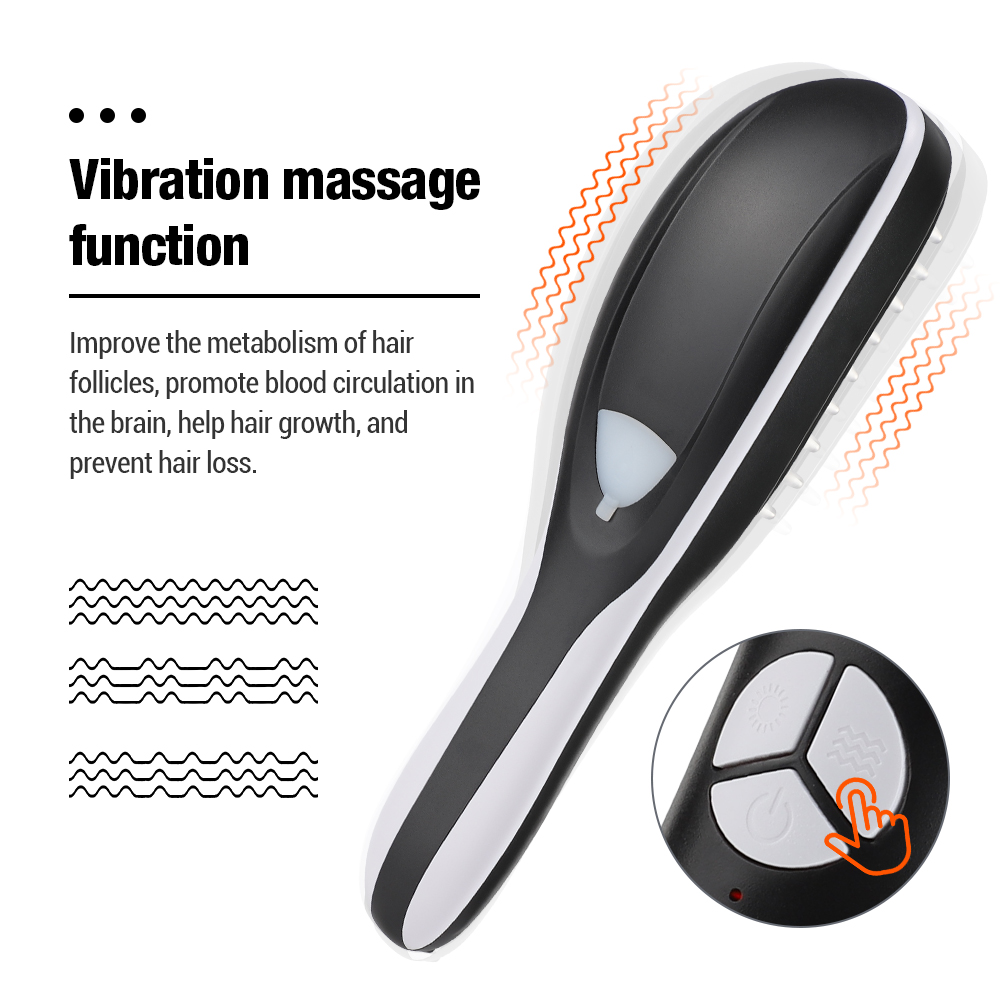Vibration Head Massager Brush LED Anti Hair Loss, Electric Spray Massage Comb Hair Growth, Scalp Liquid Medicine