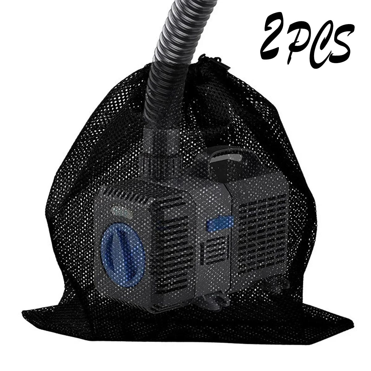 Pond Pump Filter Mesh Bag Anti Clog Protector with Drawstring