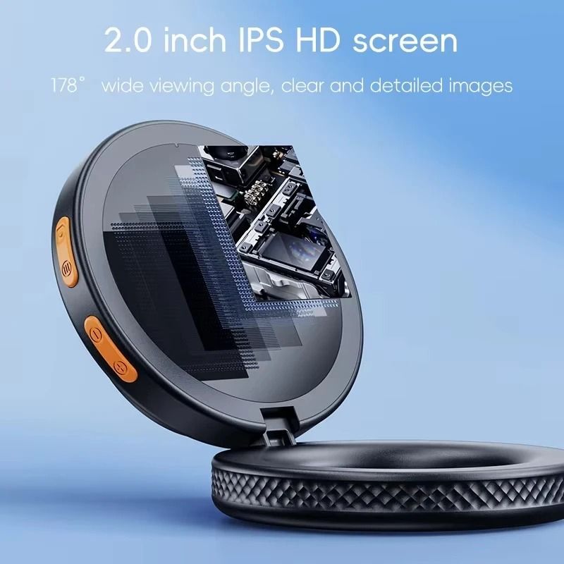500x Digital Handheld Microscope with 2 in IPS Screen – Professional Foldable Magnifier with 8 LED Lights