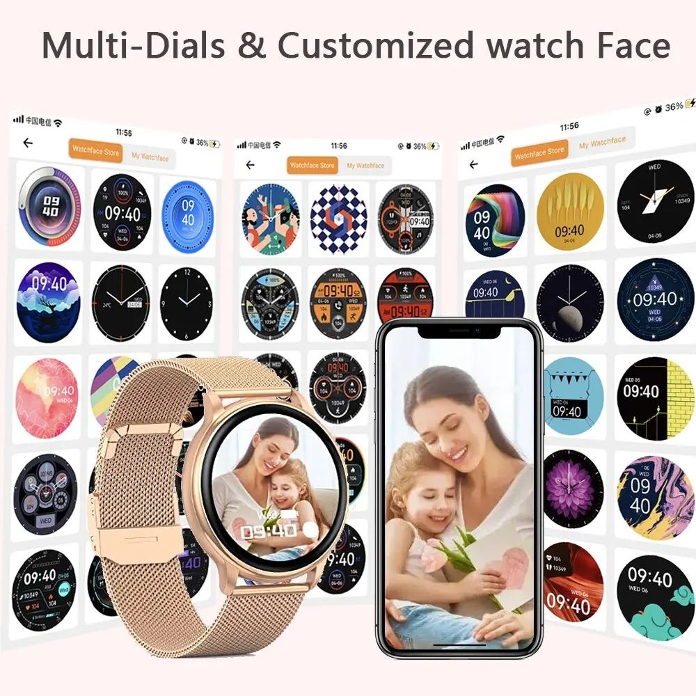1.72-inch HD Crystal-Clear Smartwatch