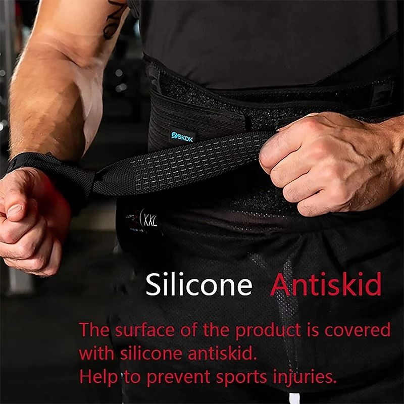 Weightlifting Wrist Straps with Anti-Slip Silicone