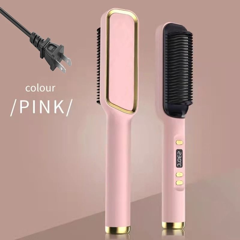 Electric Hot Comb Straightening Brush with Negative Ion Technology and Anti-Scald Design