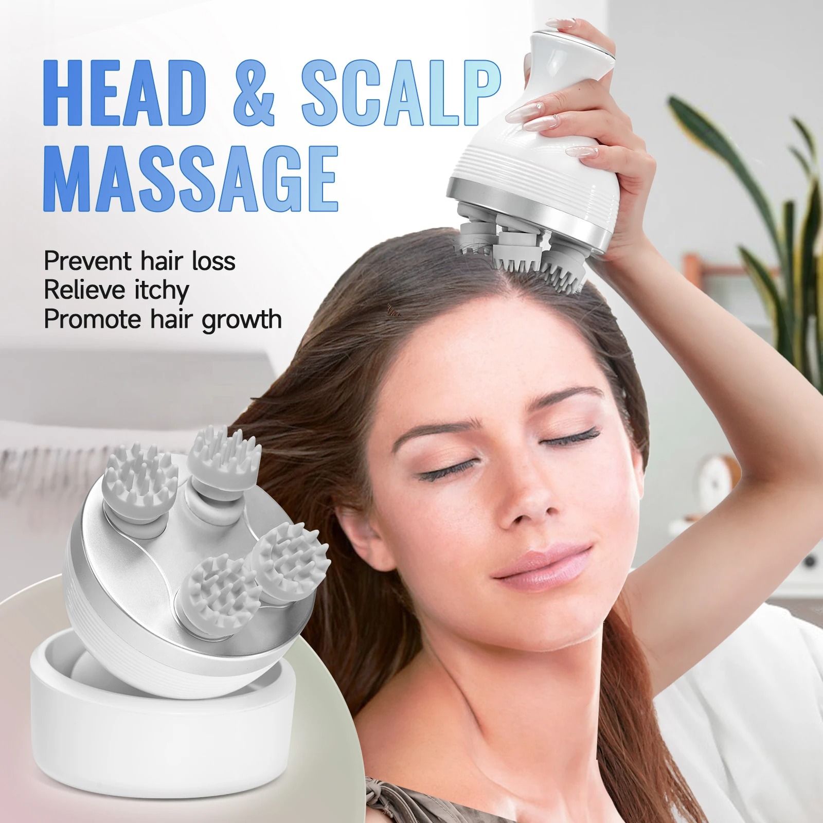 Smart Electric Scalp and Deep-Tissue Body Massager with High-Performance IPX7 Waterproof Technology