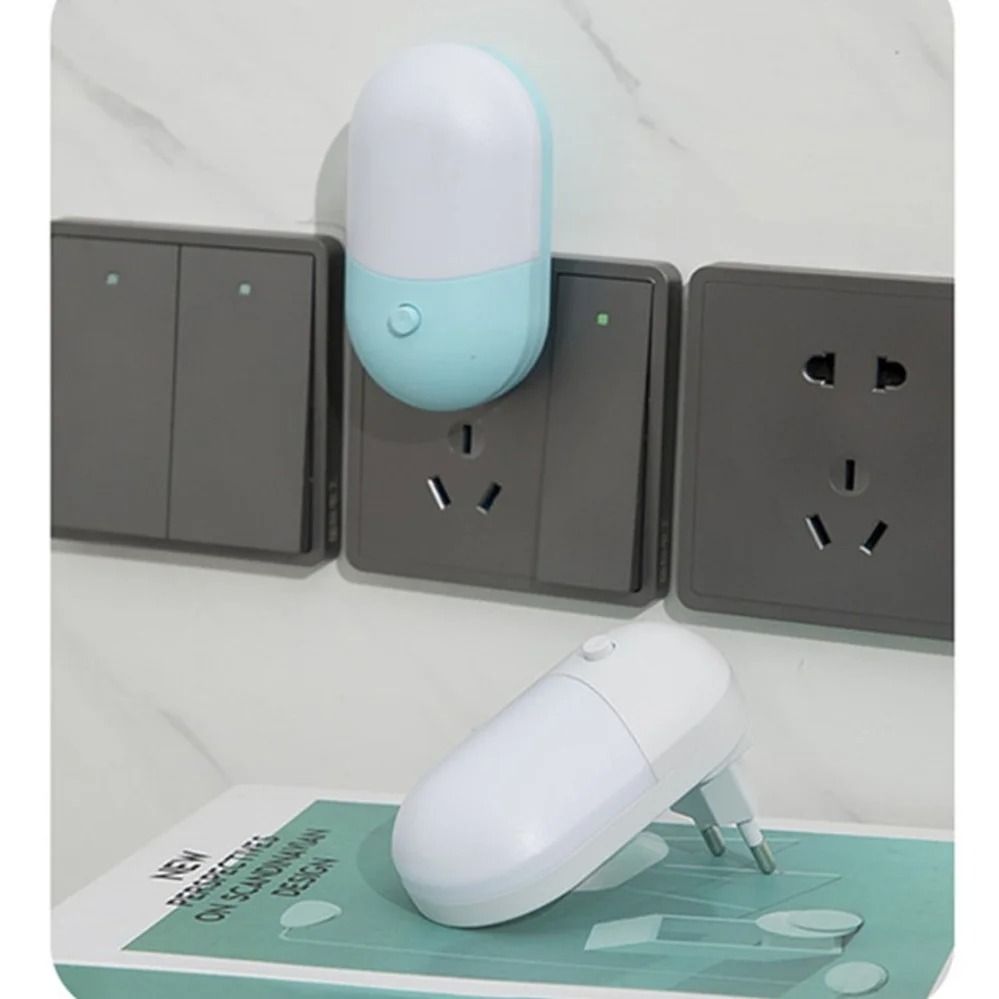 Cute LED Night Light – Compact Plug-In Bedside Lamp