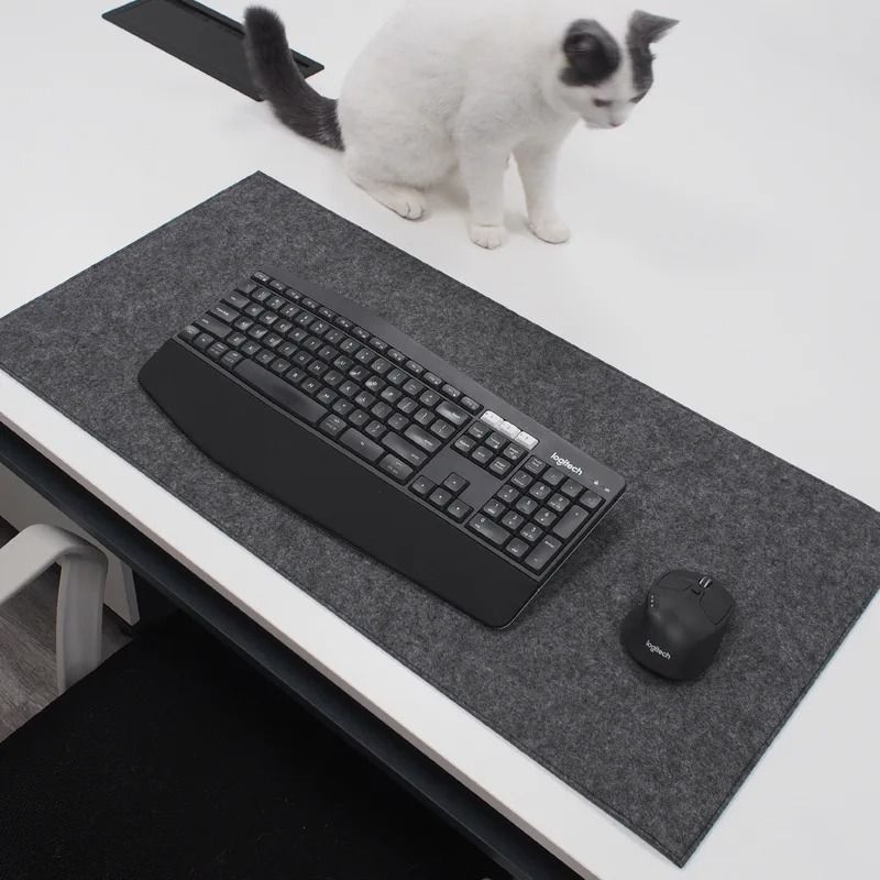 Large Wool Felt Desk Mat Non Slip Mouse Pad and Keyboard Surface