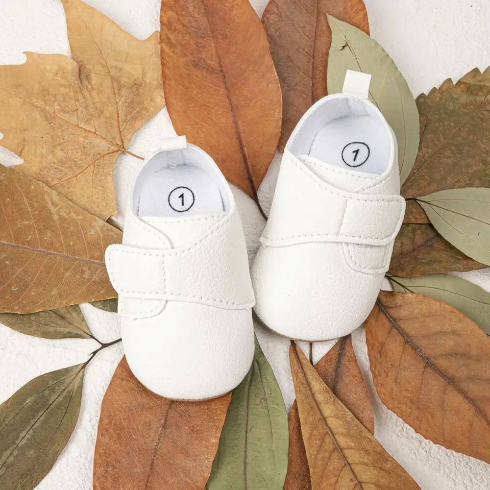 Retro Soft Leather Baby First Walker Shoes with Non-Slip Sole