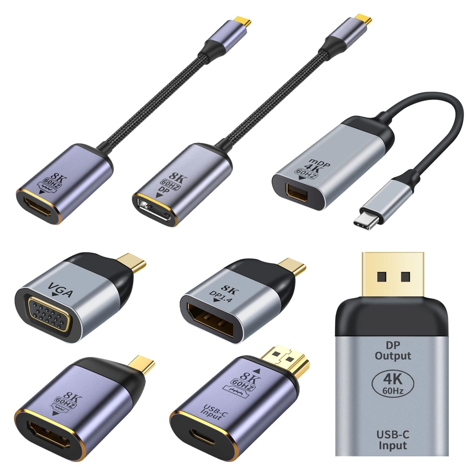 ProVision 8K USB C to HDMI DisplayPort VGA Multiport Adapter