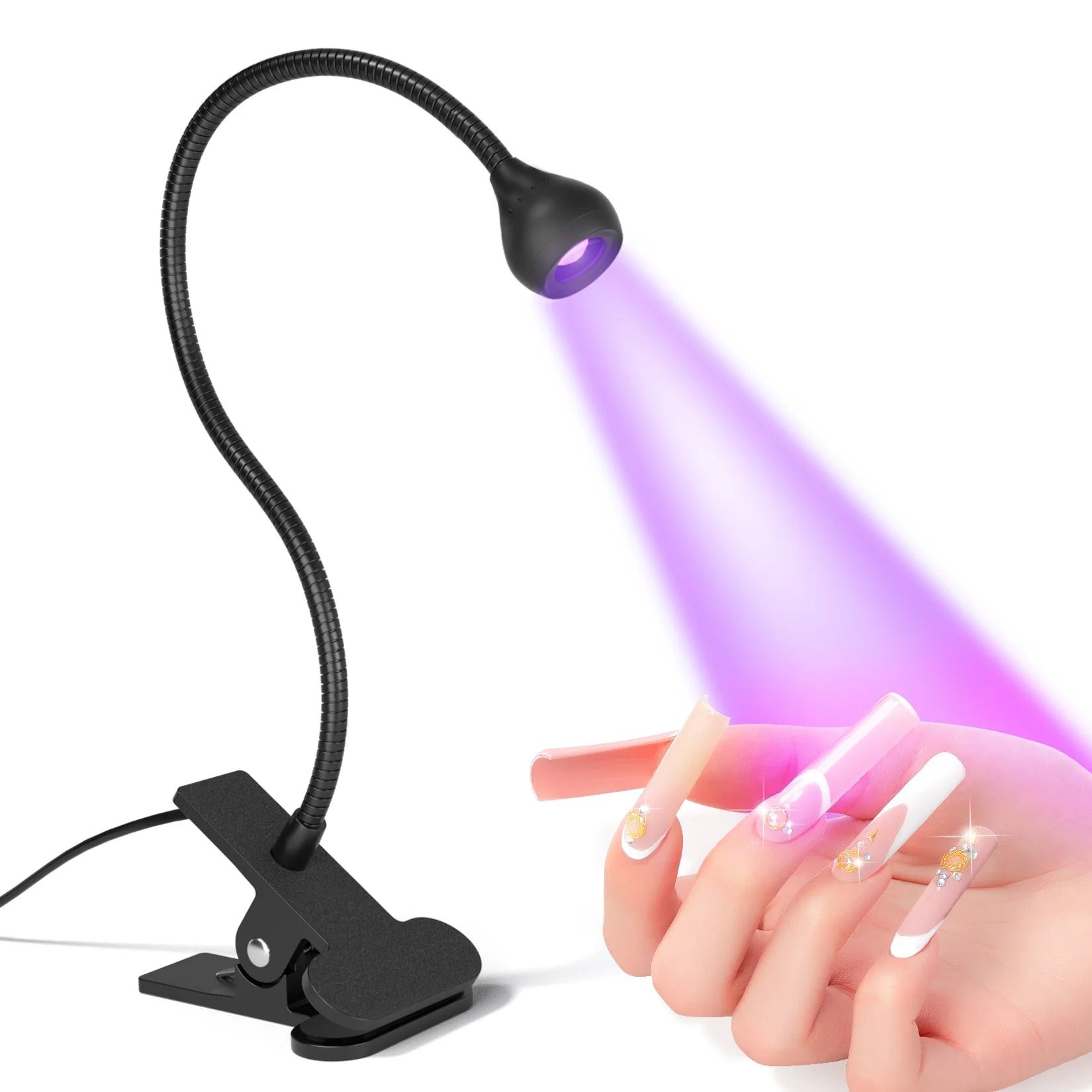 USB Clip On Nail Dryer Lamp for Gel Nails
