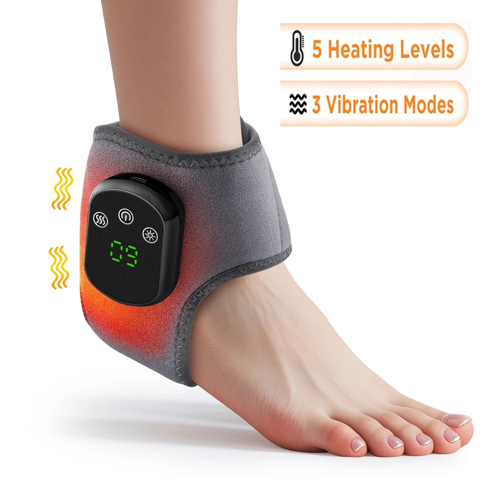 Electric Foot and Hand Massager with Vibration and Heat Therapy