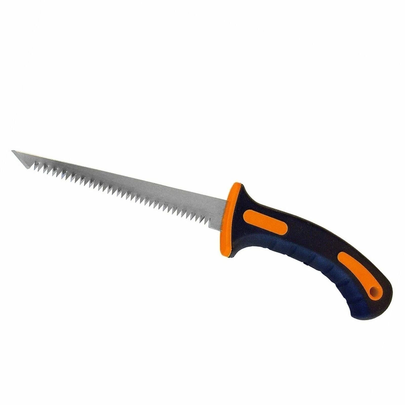 Utility Drywall Hand Saw with Rubber Grip Durable Jab Saw for Wallboard Cutting