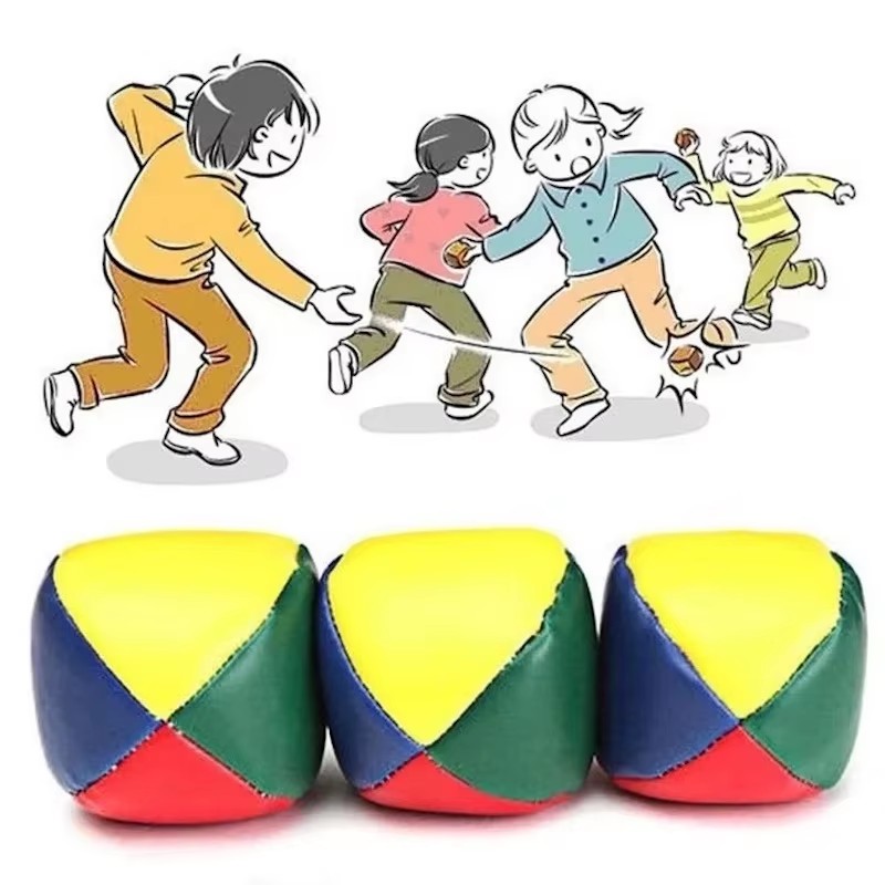 Soft Leather Juggling Balls Set for Beginners Easy Grip Circus Practice Balls