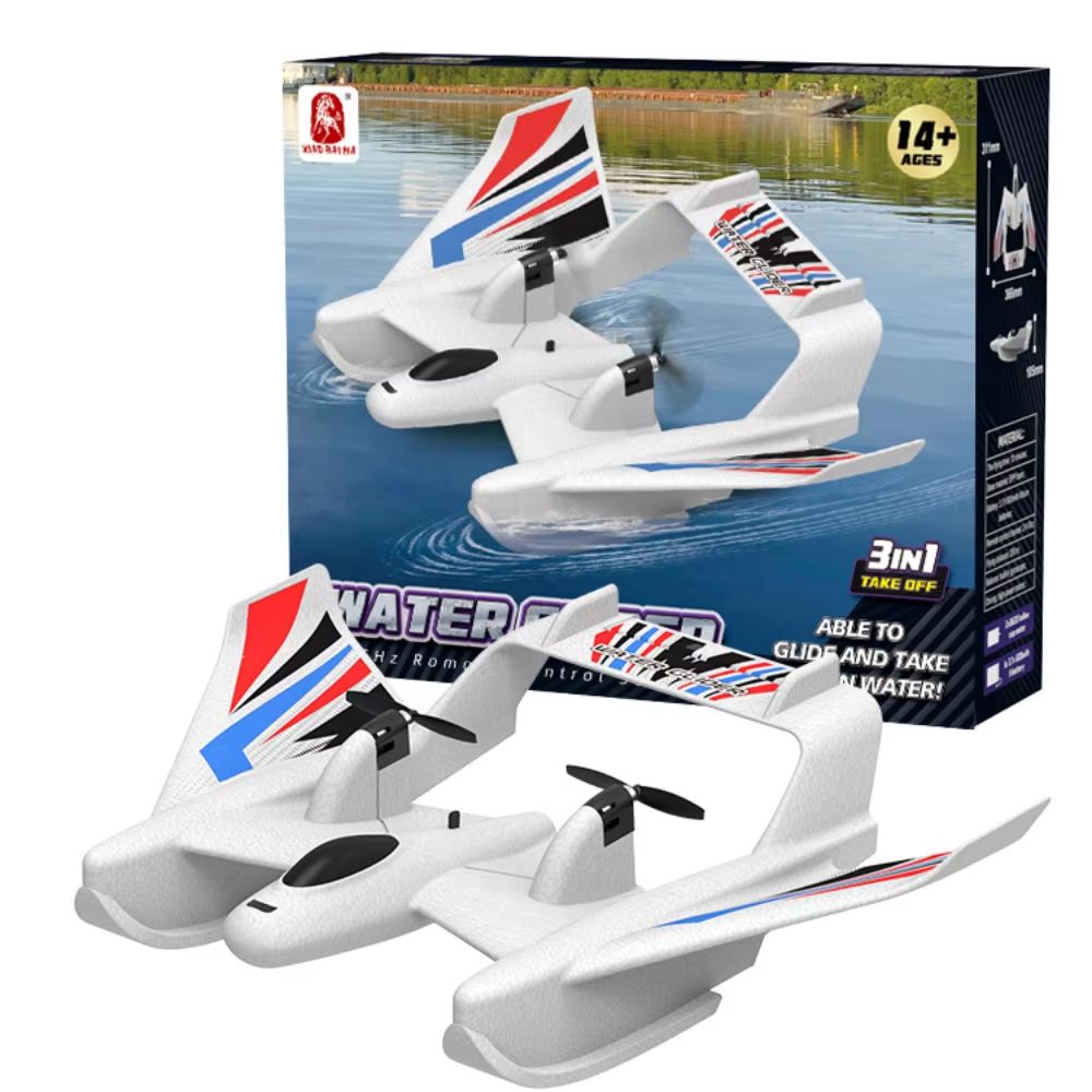 SkySurfer Amphibious RC Plane – Waterproof Gyro-Stabilized EPP Foam Aircraft for Land & Water Flying