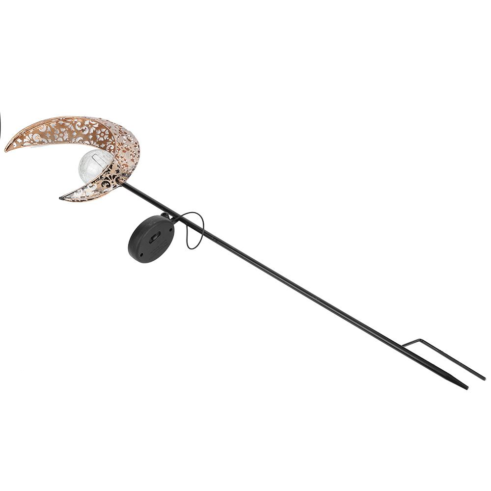 Solar Moon Crackle Garden Light
