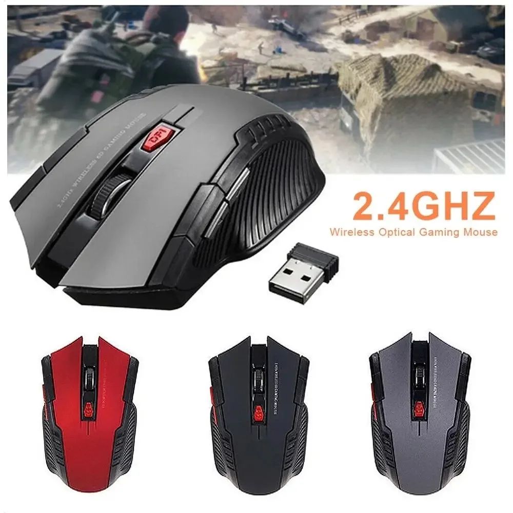 113 2.4GHz Wireless Optical Mouse 6 Button Portable USB Receiver Mouse for Laptop and Desktop