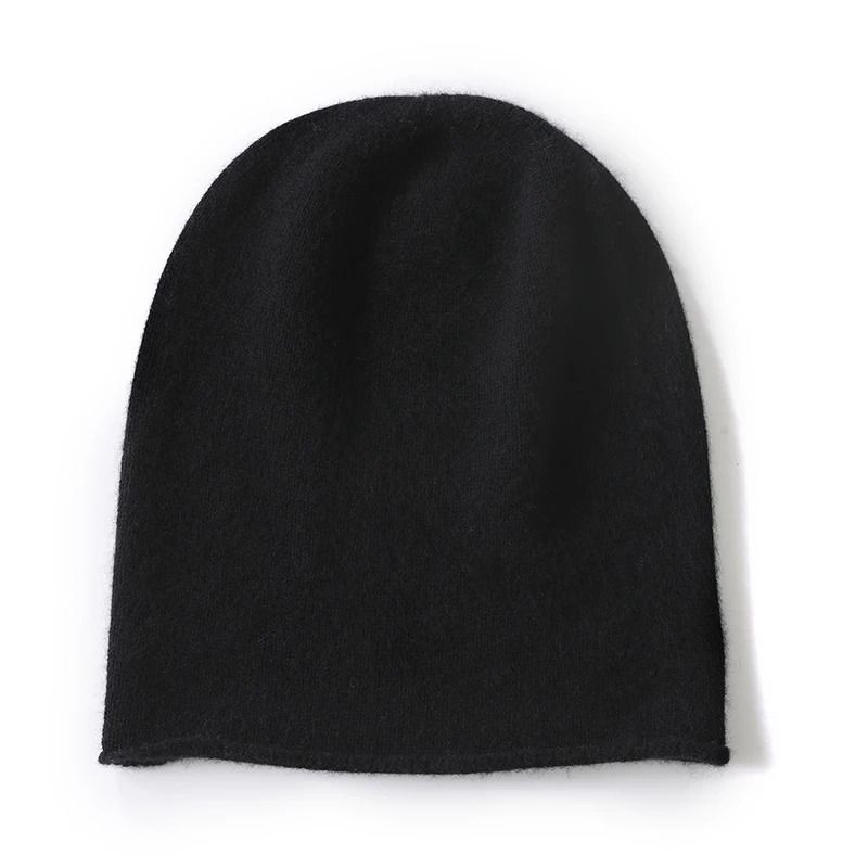 100% Pure Cashmere Knitted Beanie Hat – Ultra-Soft Winter Warmth