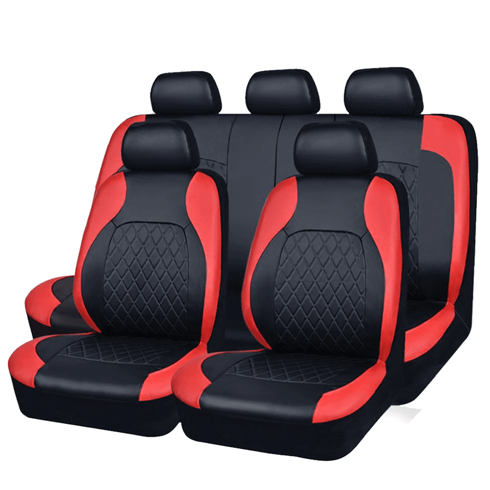 All Season PU Leather Car Seat Covers Waterproof Full Surround Universal Fit