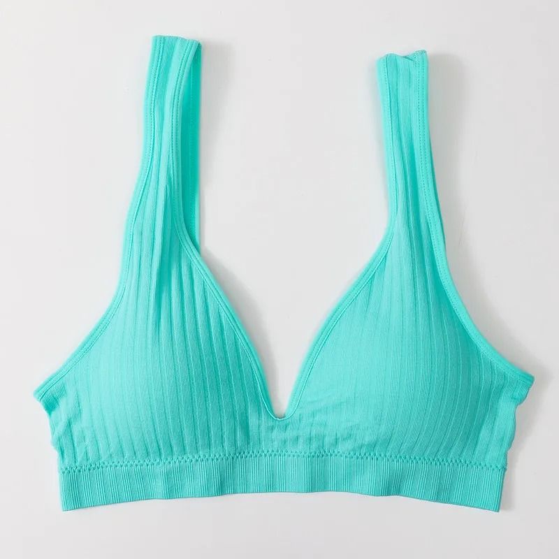 Veloura Seamless Deep V Bra Wire Free Backless Top