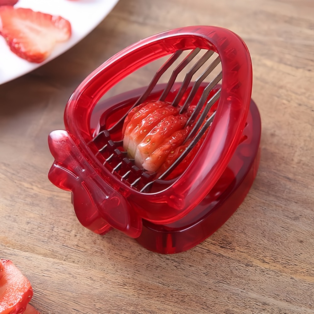 Strawberry Slicer Stainless Steel Cutter Sharp Blade Tool for Cake Decoration, Dessert Cups & Homemade Bread