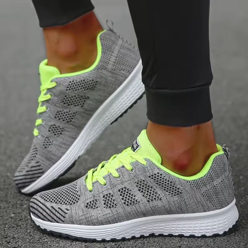 Womens Breathable Mesh Sneakers Lightweight Lace Up Tennis Shoes