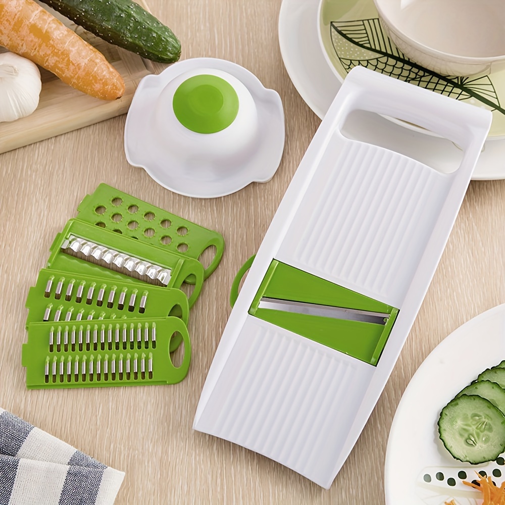 Stainless Steel Mandoline Slicer with Julienne Blades & Hand Protectors Versatile Vegetable Cutter for Potatoes