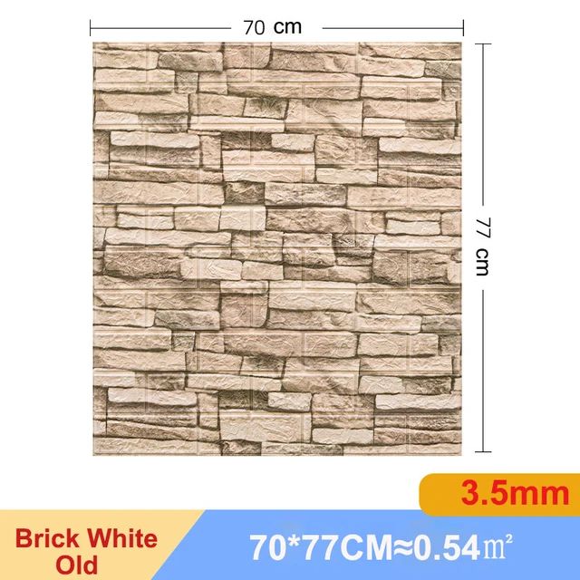 3D Brick Wall Sticker Set Self Adhesive Panels