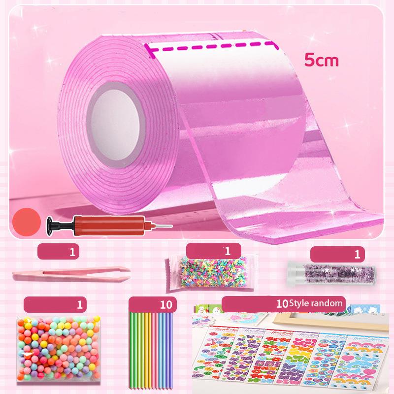 Double Sided Nano Glue Knead Music Tape Bubble Blowing Stickers Full Set of Nano Tape Decompression Toy