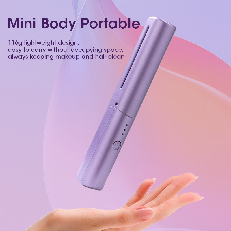 Fast Heating Wireless Hair Straightener Curler Comb, Negative Ion Ceramic Styling, Women Hair Tool for Home Travel