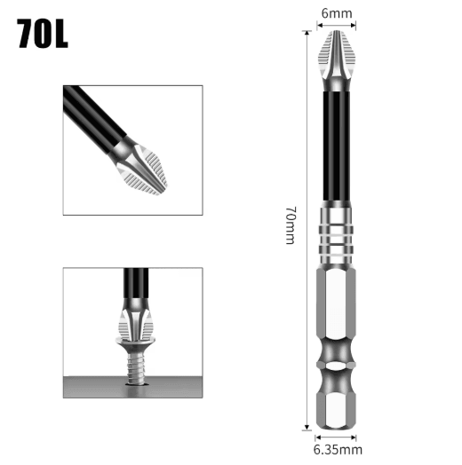 K5 S2 Magnetic Cross Head Screwdriver Bit Non Slip High Hardness Drill Bit 5A
