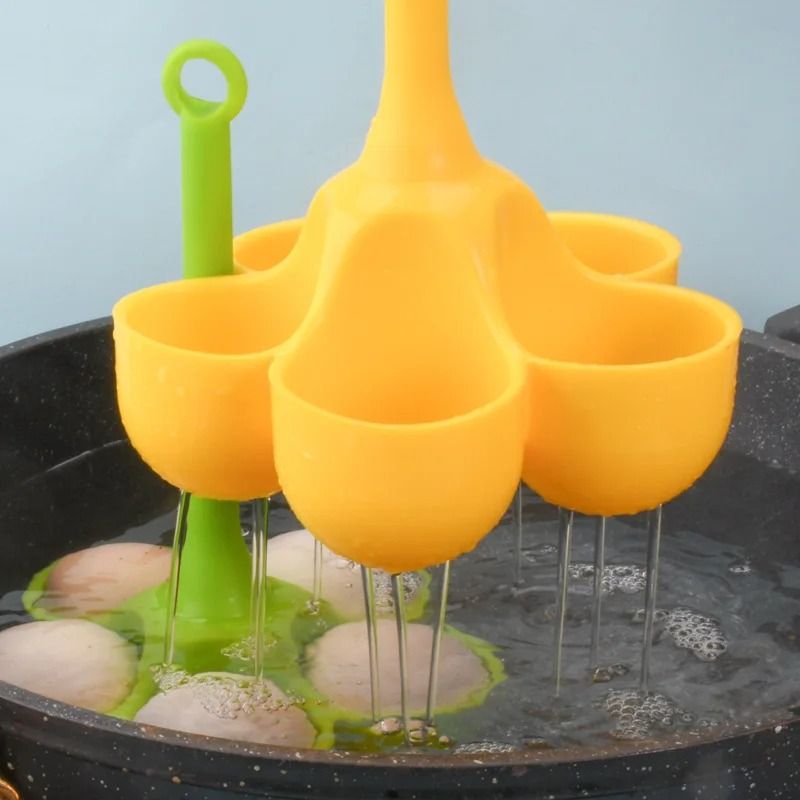 5-Hole Silicone Egg Cooker & Steaming Tray