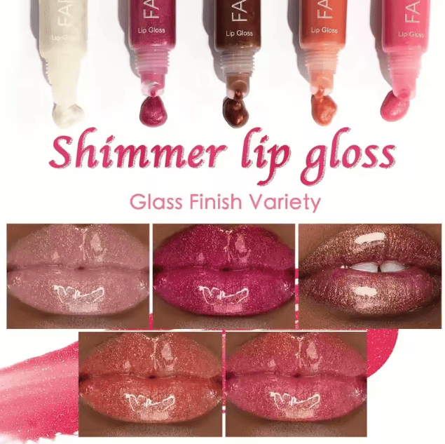 Pearl Mirror Glitter Lip Gloss – Moisturizing Lip Plumping Glaze with Fine Sparkle Finish