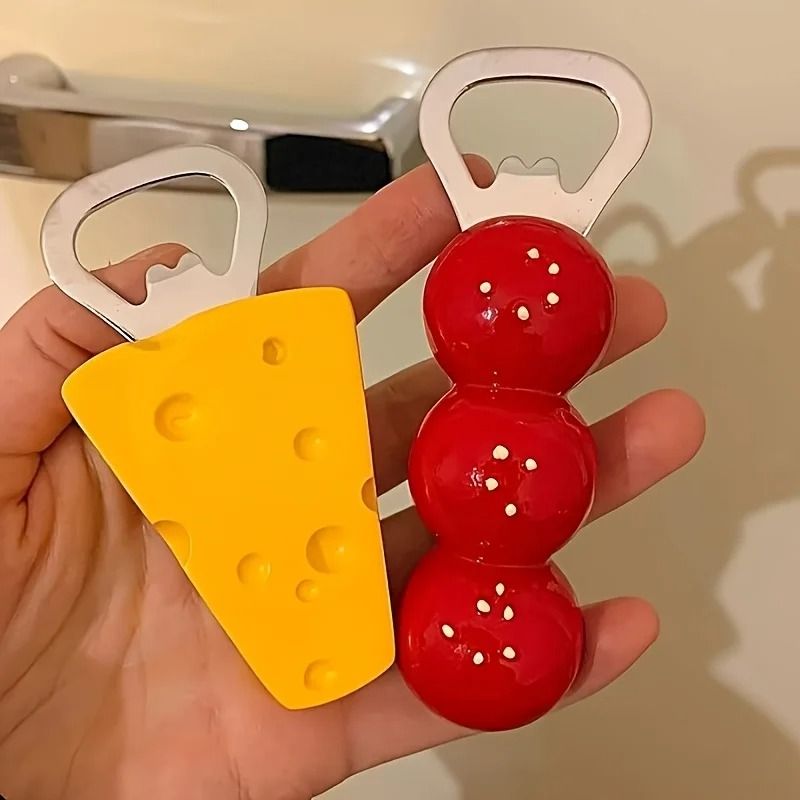 Magnetic Bottle Opener With Sugar Gourd And Cheese Design