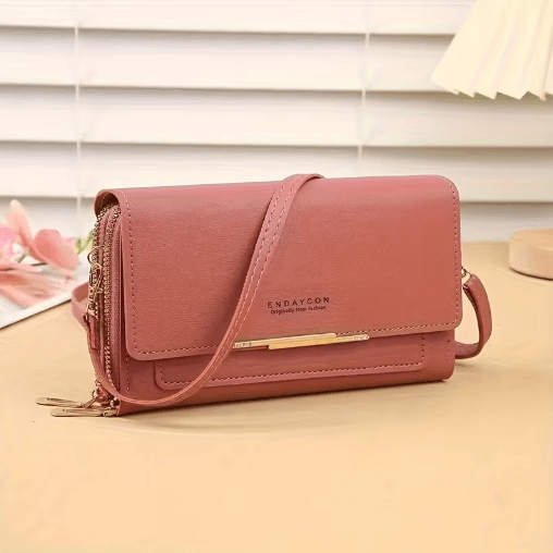 Fashionable RFID Crossbody Bag – Mobile Phone Bag, Card Wallet & Coin Purse in One