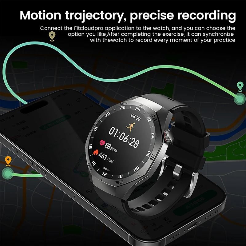 Smart Fitness Watch with AMOLED Display and Bluetooth Calling