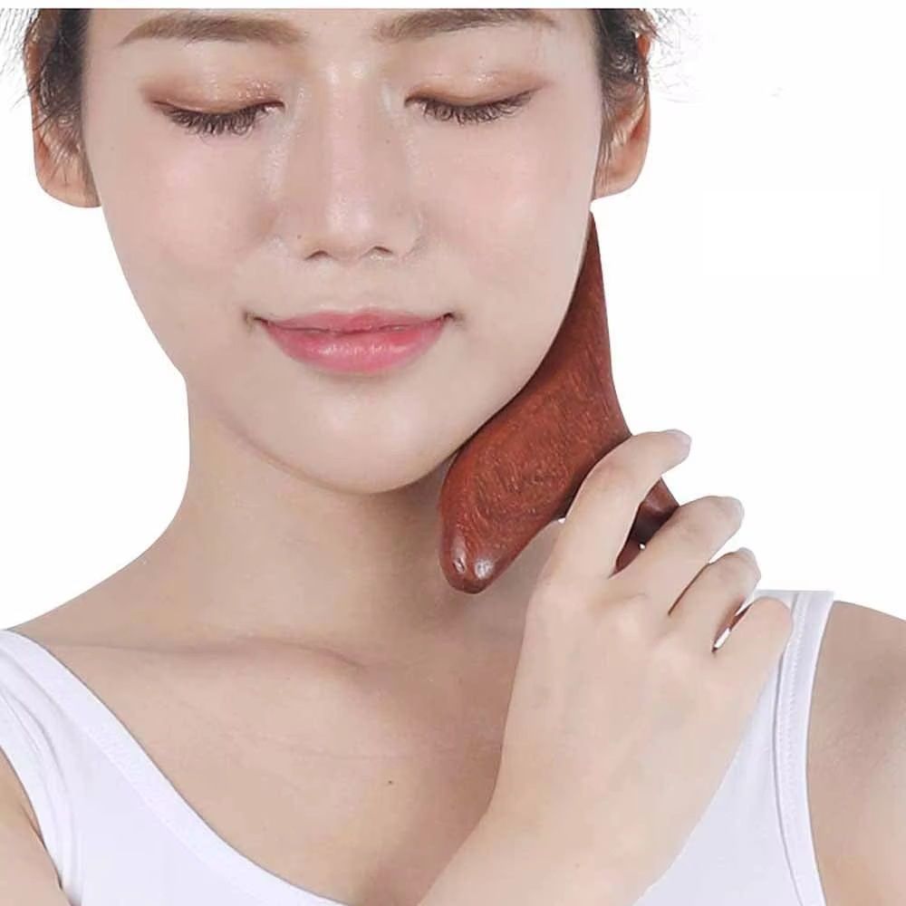Wooden Gua Sha Massage Tool for Neck, Foot, Back & Face, Trigger Point Therapy for Home Gym & Professional Use