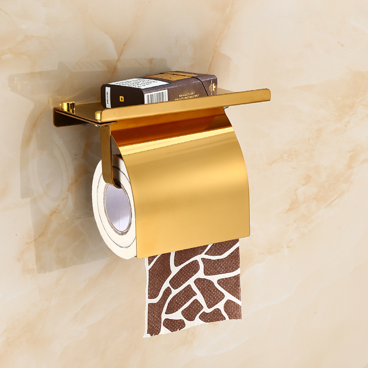 Stainless Steel Roll Paper Holder, Mobile Tissue Holder for Bathroom, Hotel Bathroom Storage Rack