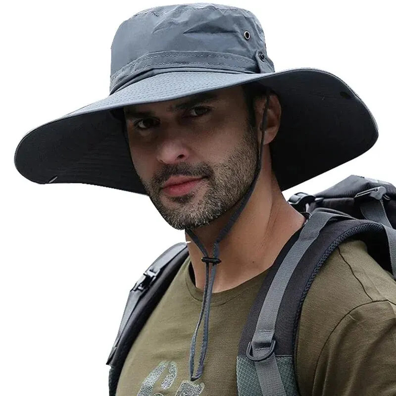 Breathable Mesh, Summer Fishing Hat, New Sun Protection, Anti UV Sun Hat, Camping Hiking Caps, Mens Panama Hat Mountaine
