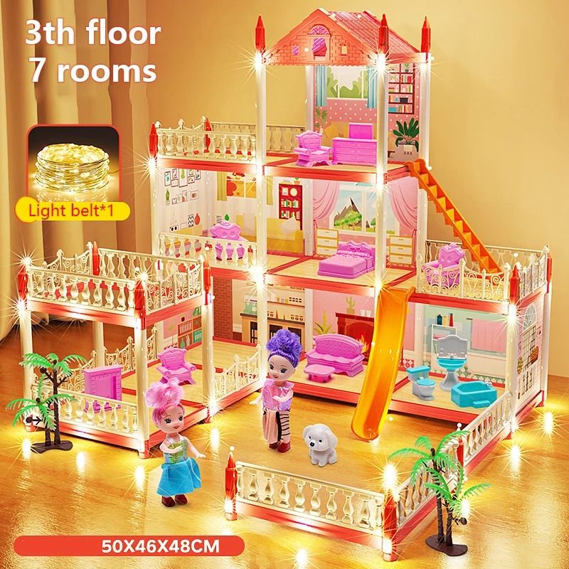3D DIY Dream Princess Castle – Children's Musical Assembly Villa