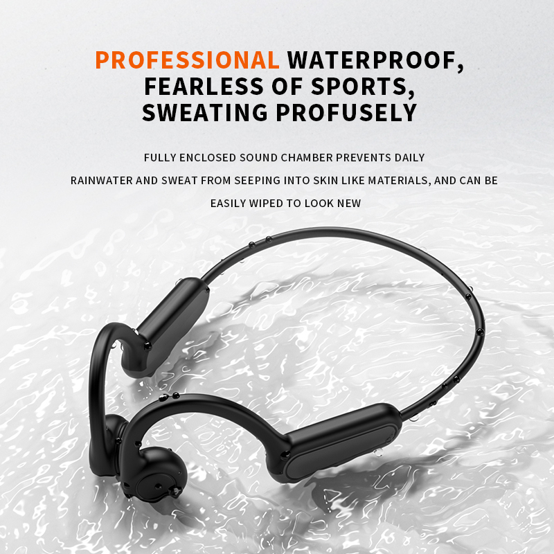 True Bone Conduction Bluetooth Sports Earphones, Waterproof Wireless Headset for Running & Driving