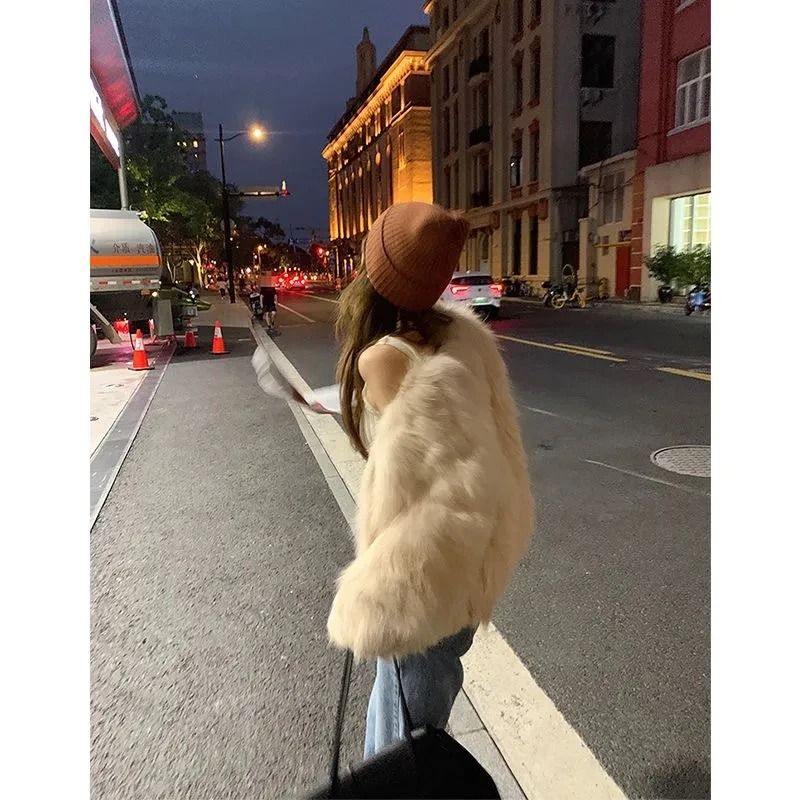 2026 Fashion Imitation Fox Fur Coat | Premium Casual Short Loose Winter Jacket & Comfortable Outerwear System