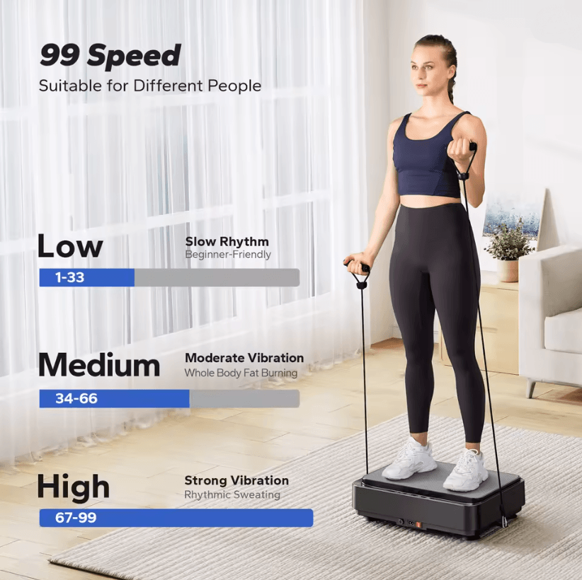 VibeSculpt Lymphatic Drainage Vibration Plate Exercise Machine