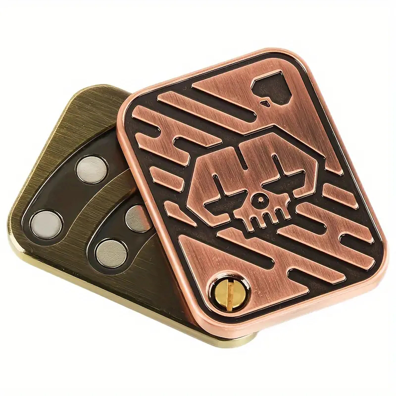 Metal Skull Stress Relief Fidget Toy Portable Magnetic EDC Spinner for Adults