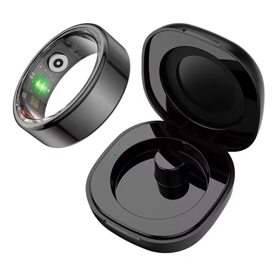 Smart Ring with Charging Case and 39 Day Battery Life Waterproof Health Monitor
