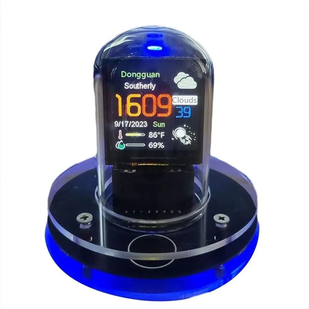 Nixie Tube Style Smart WiFi Digital Clock with Automatic Time Update
