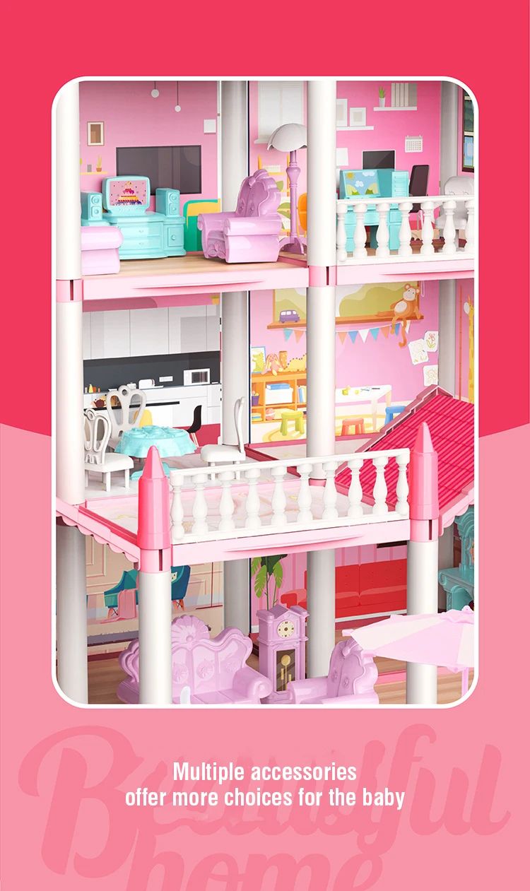 3D DIY Dream Princess Castle Villa Doll House
