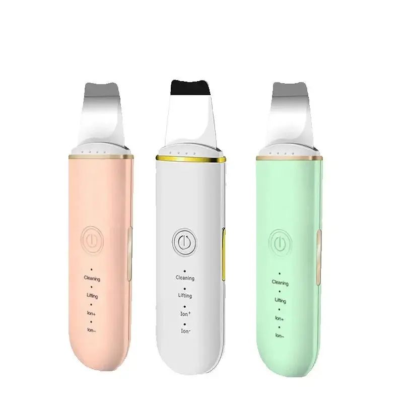 Ultrasonic Skin Scrubber Facial Spatula Blackhead Remover with Ion Cleansing Modes