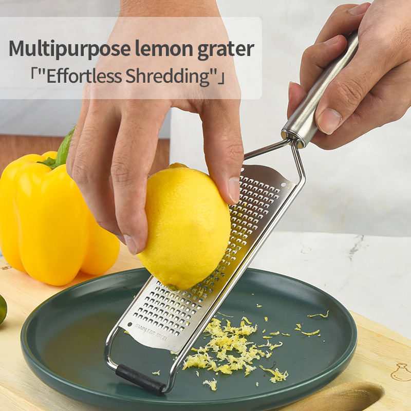 Stainless Steel Tube Handle Cheese Grater – Lemon Grater & Shredder Kitchen Gadget