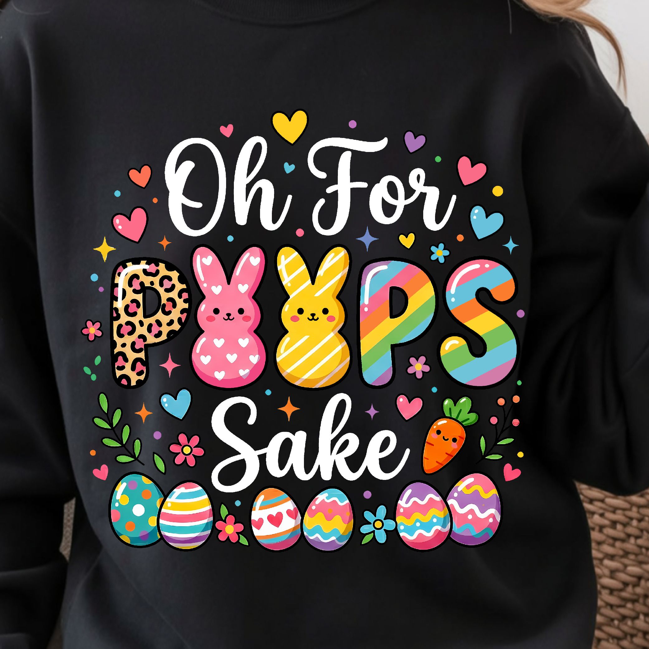 Oh For Peeps Sake Shirt, Funny Easter T-Shirt, Easter Candy Tee