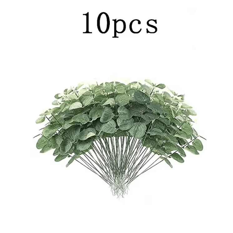 Artificial Eucalyptus Leaves Stems Set – Realistic Greenery for DIY Decor & Events (30/60/120PCS)