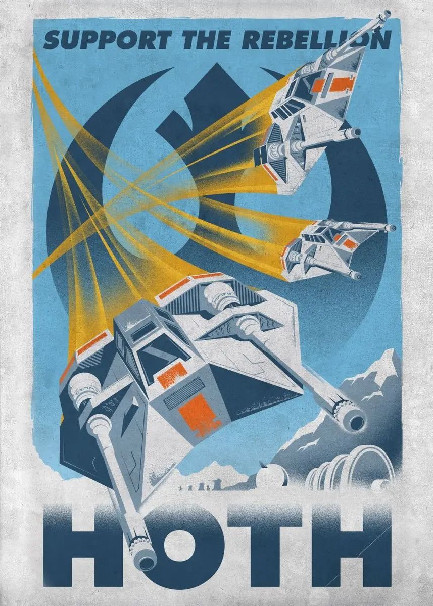 Galactic Retro Space Poster Tatooine Canvas Movie Wall Art