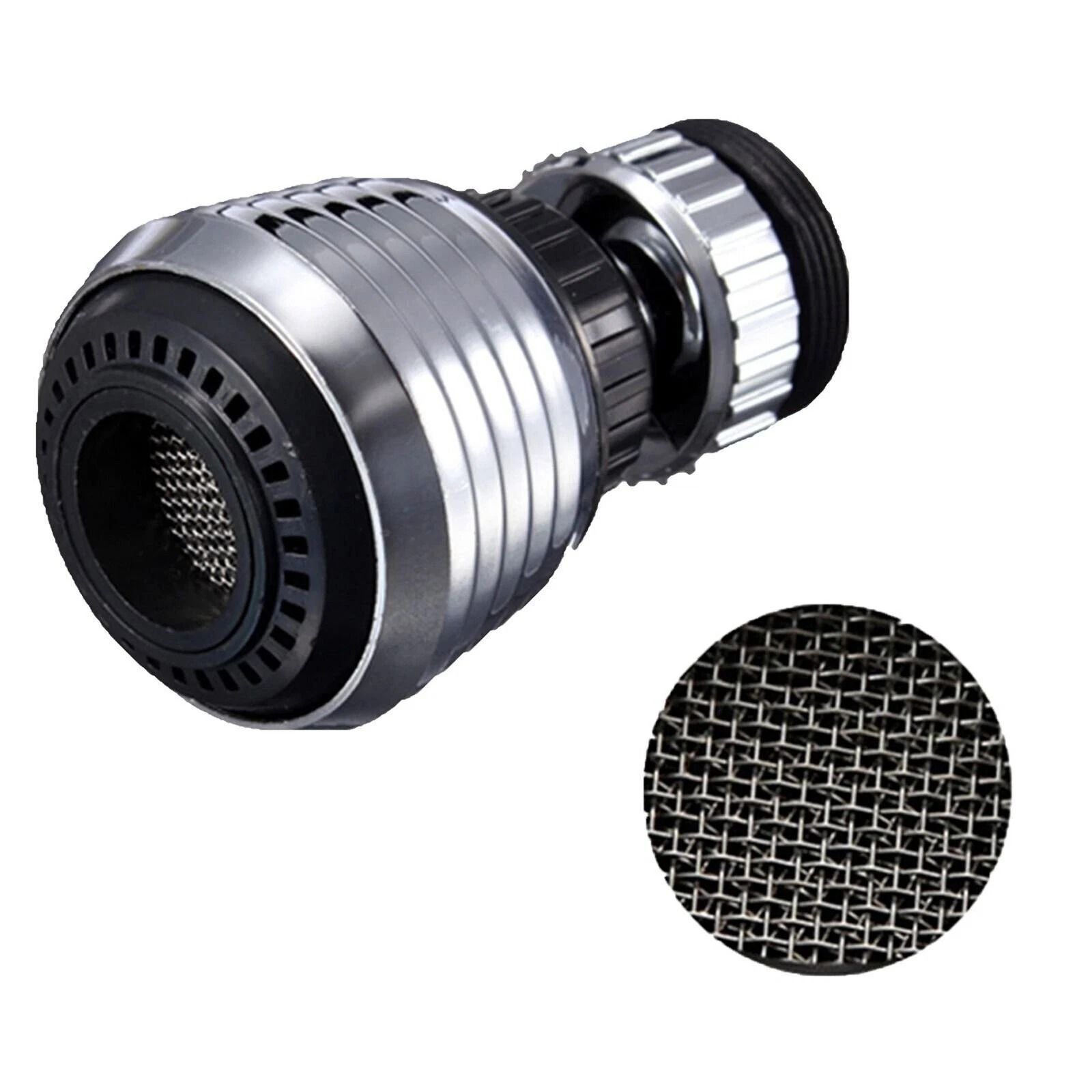 Adjustable Swivel Faucet Head with Filter, 360° Rotating Water Saving Aerator Nozzle